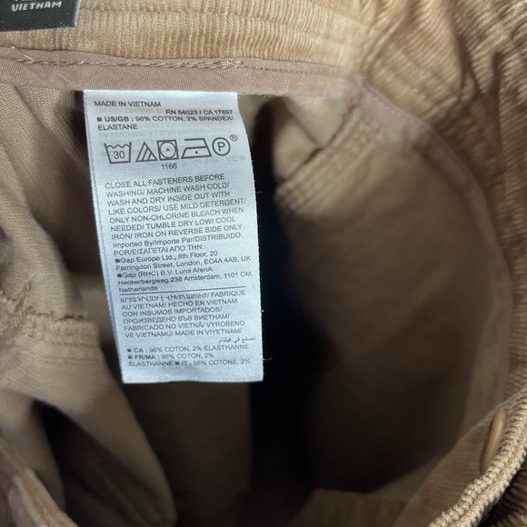 Banana Republic Corduroy Barrel Leg Pants Brown Womens Size 4 High Rise Utility - Picture 7 of 7